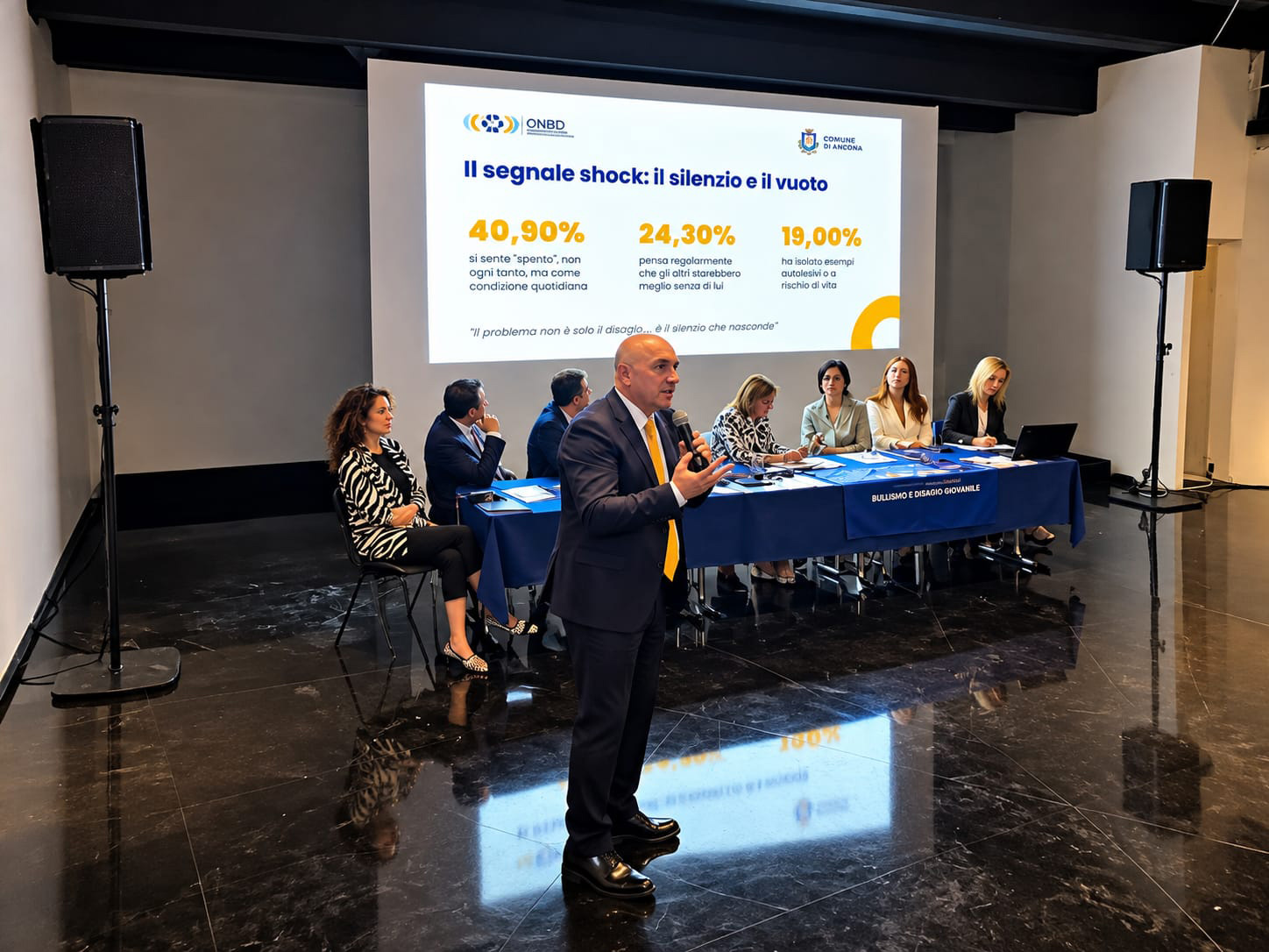 Momento dell'evento Maratona del Rispetto 2026 organizzato a Catania dall'ONBD per la prevenzione del bullismo e del disagio giovanile