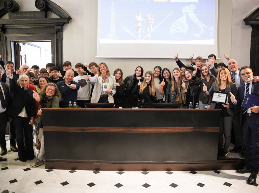 Momento dell'evento Maratona del Rispetto 2026 organizzato a Genova dall'ONBD per la prevenzione del bullismo e del disagio giovanile